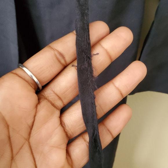 JustFab Black Button Up 3/4 Sleeve Dress With Tie Waist & Cardigan Plus … - Picture 4 of 7